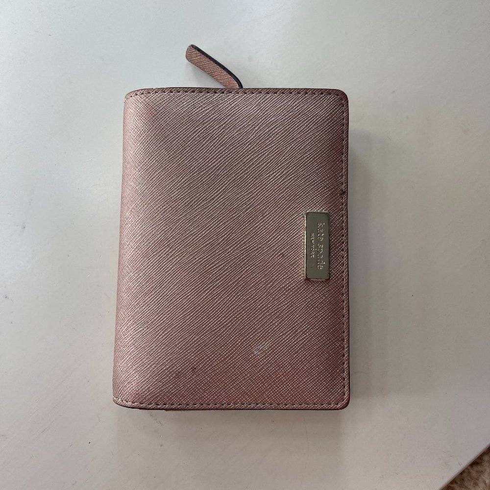 Rose Gold Kate Spade Half Wallet